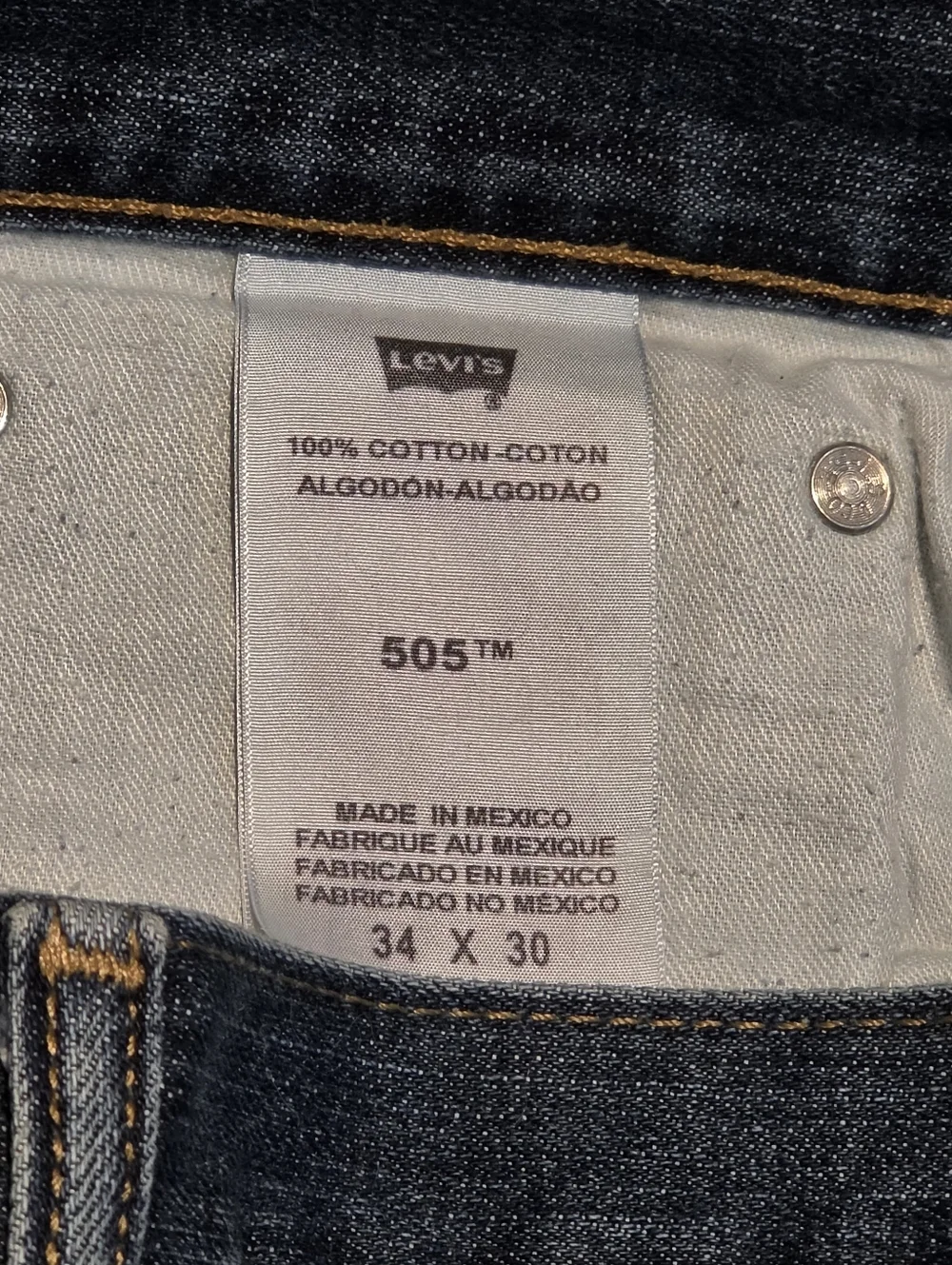 Levi's 505 Men's Blue Straight-Leg Jeans Size 34X30